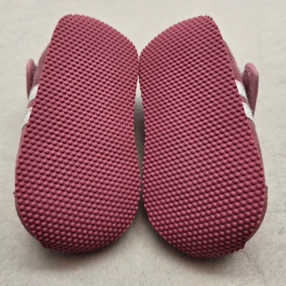 Baby Smart Toddler Girls Pink Suede Mary Jane Sneakers Shoes Size 4 Athletic Y2K